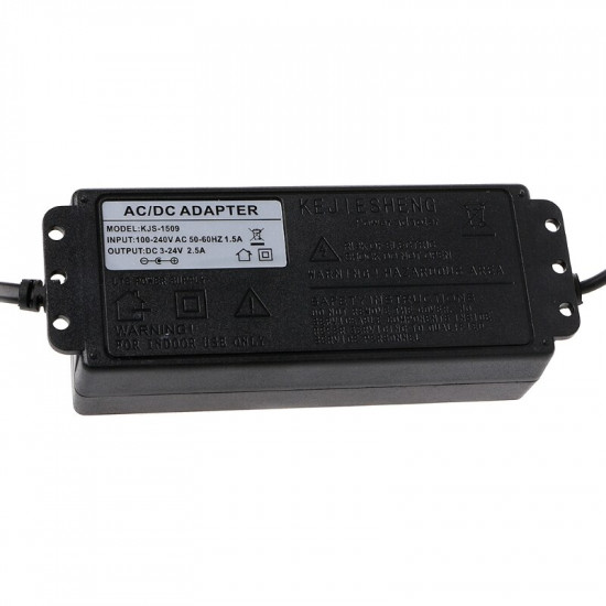 Adaptateur réglable 60W 3-24V avec écran d'affichage de la tension